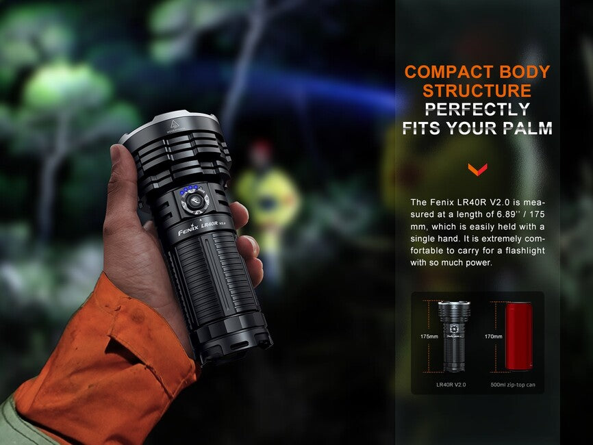 Fenix LR40R V2.0 Rechargeable LED Flashlight