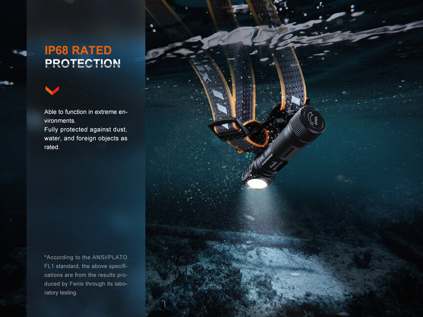Fenix HM61R Amber V2.0 Headlamp, Rechargeable