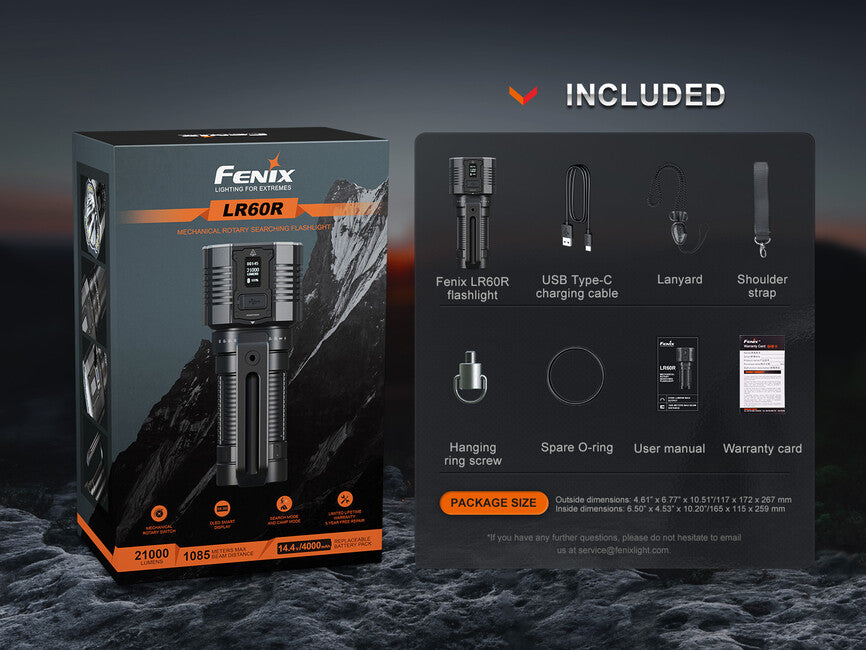Fenix LR60R Rechargeable LED Flashlight