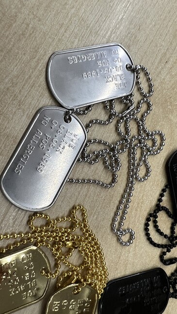 O&T razenie štítkov - Dog Tags