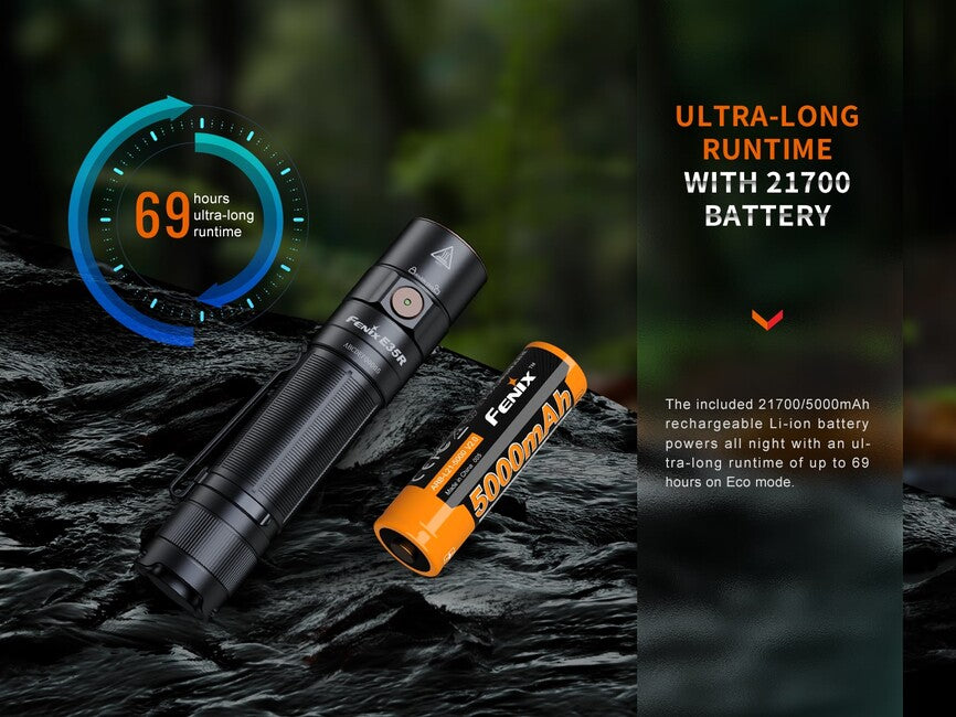 Fenix E35R dobíjateľné vreckové svietidlo a biely difuzér AOD-S V2.0
