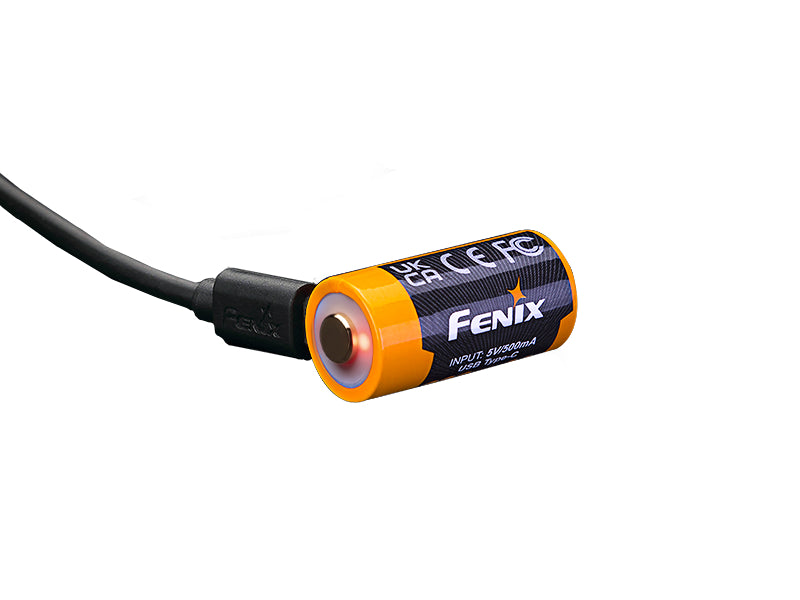 Fenix Rechargeable Battery RCR123A 800 mAh USB-C Li-ion