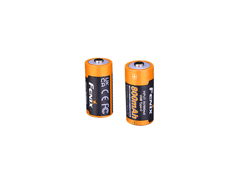 Fenix Rechargeable Battery RCR123A 800 mAh USB-C Li-ion