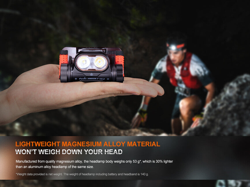 Nabíjateľná čelovka Fenix HM65R-T V2.0, červená