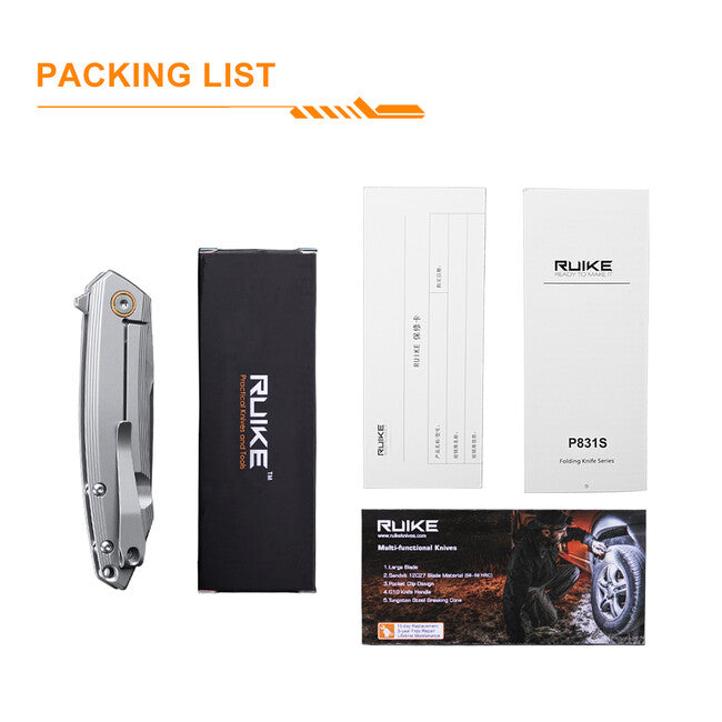 Ruike P831S Knife, Silver