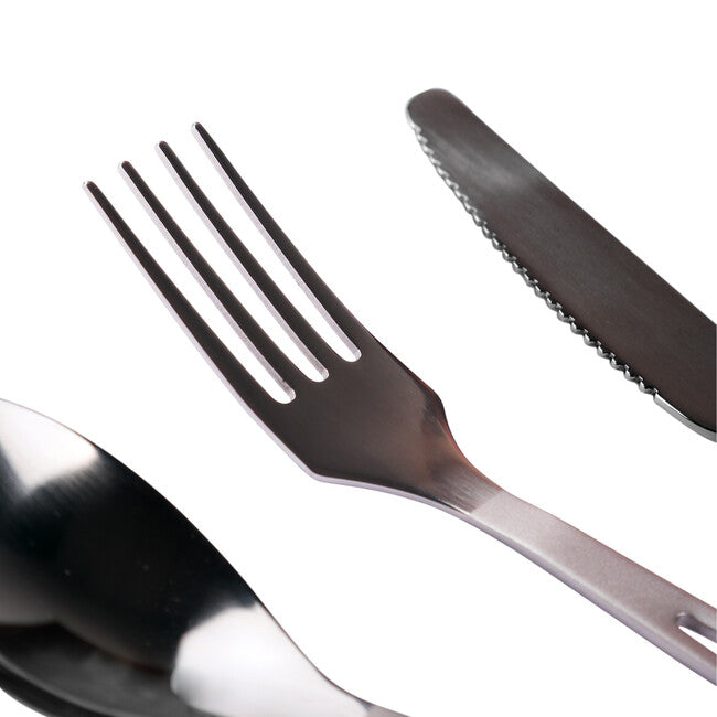 Silverant Titanium Cutlery with Sandblasted Handle