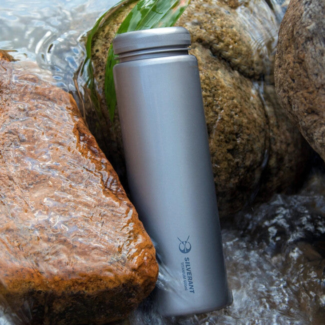 Silverant Titanium Bottle with Flat Cap 600ml