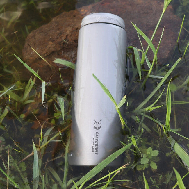 Silverant Titanium Bottle with Flat Cap 600ml