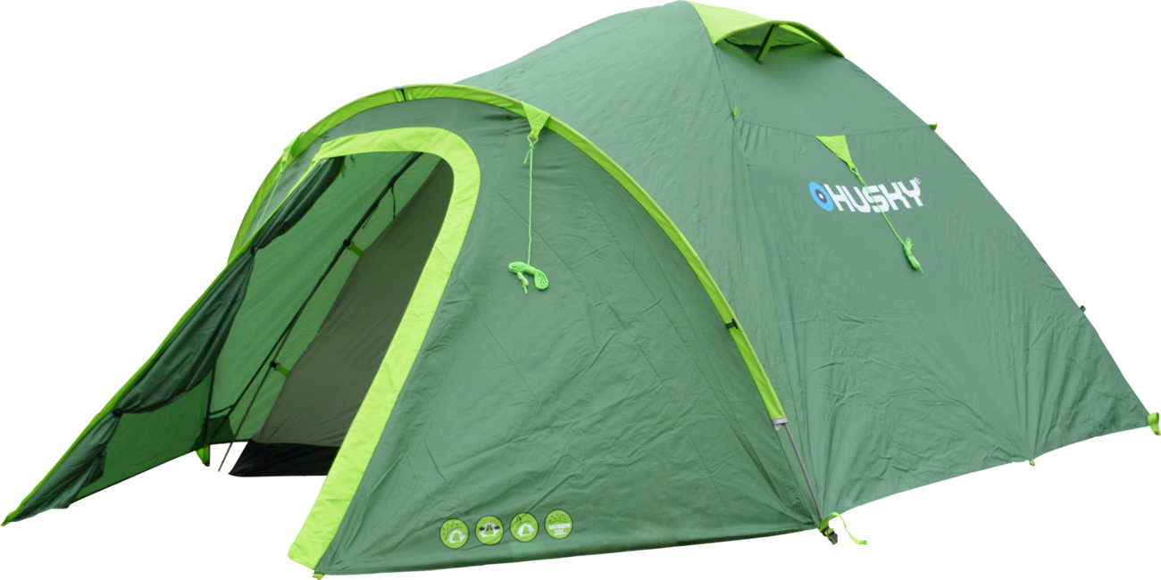 HUSKY Bizon 4 Plus Tent, Light Green