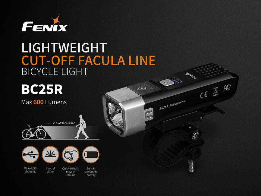Fenix BC25R Bike Light, 600 Lumens