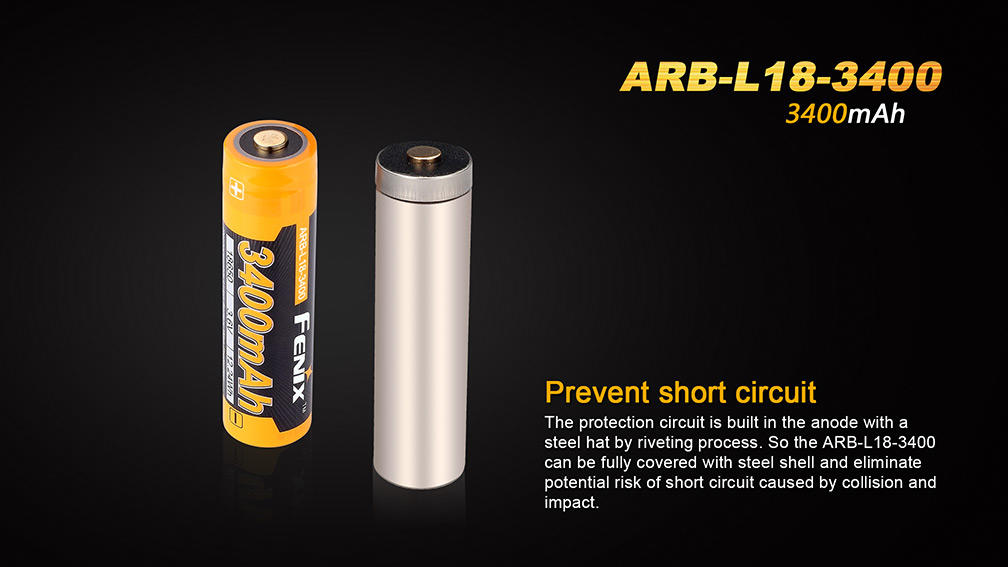 Fenix nabíjacia batéria 18650 3400mAh, Li-Ion