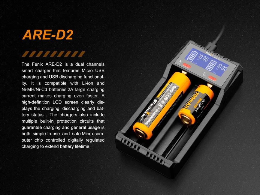 Fenix ARE-D2 USB Charger (Li-ion, NiMH)