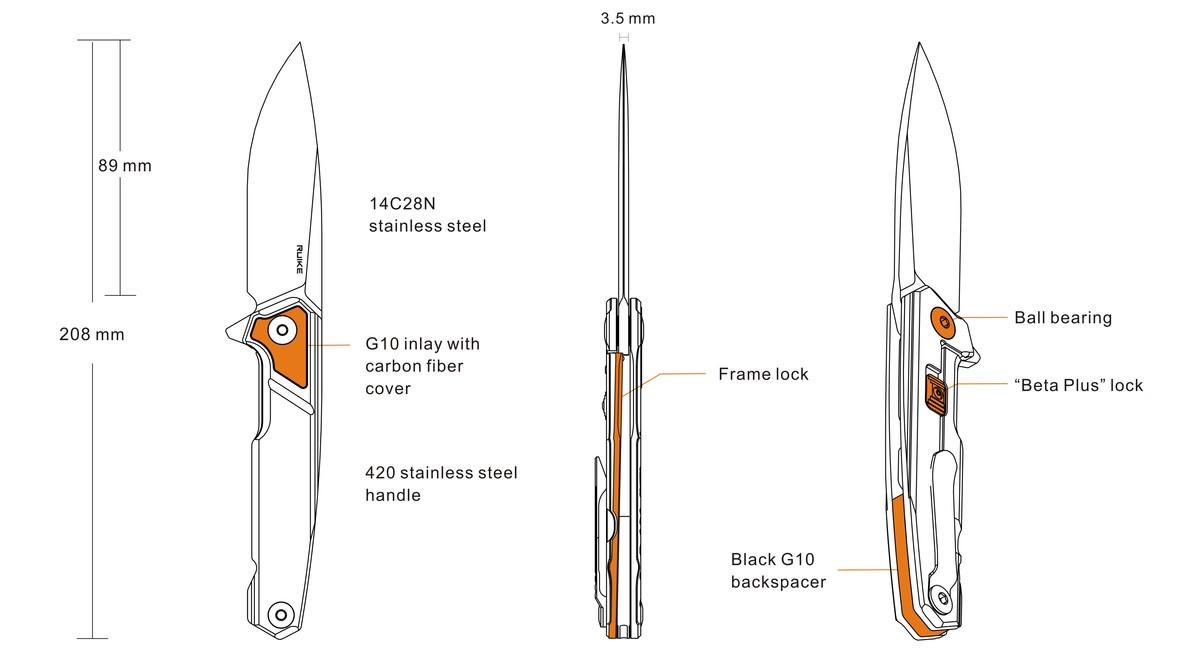 Ruike P875-SZ Folding Pocket Knife