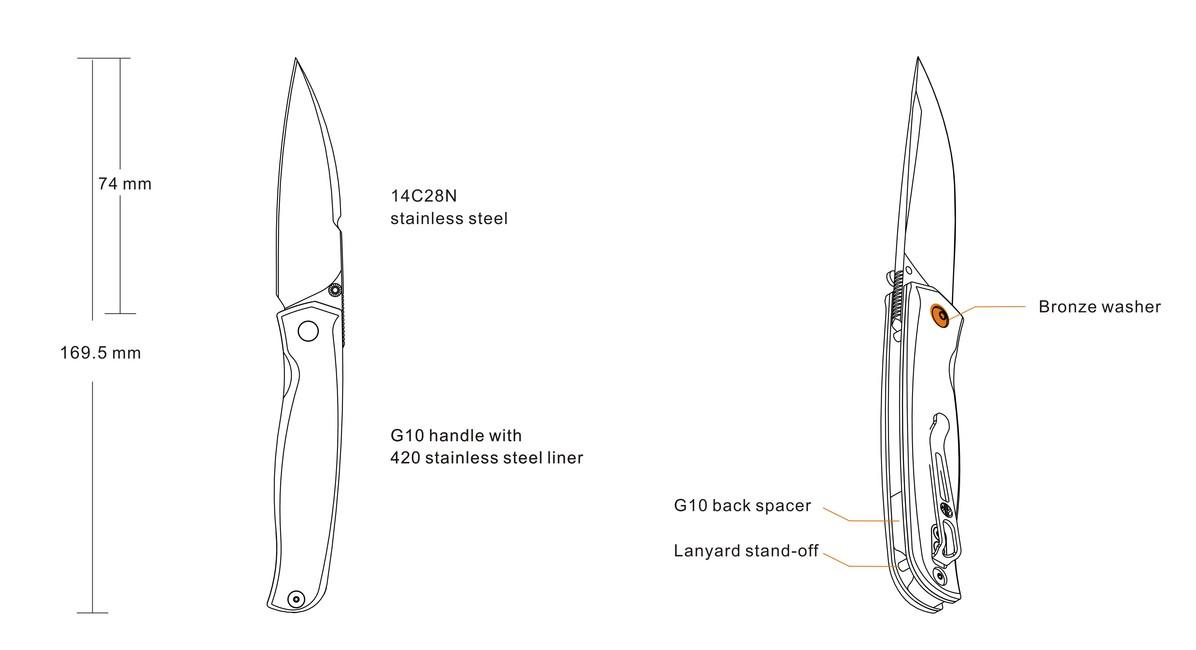 Ruike P661-B Folding Pocket Knife