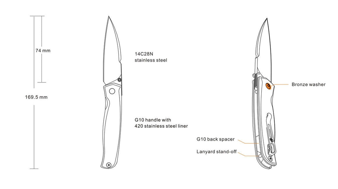 Ruike P662-B Folding Pocket Knife