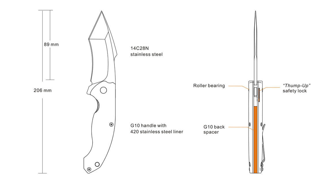 Ruike P851-B Folding Knife