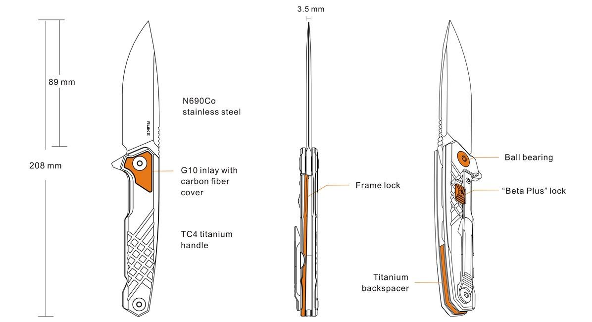 Ruike M875-TZ Folding Pocket Knife