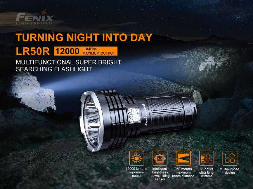 Fenix LR50R Flashlight, Ultra-Powerful