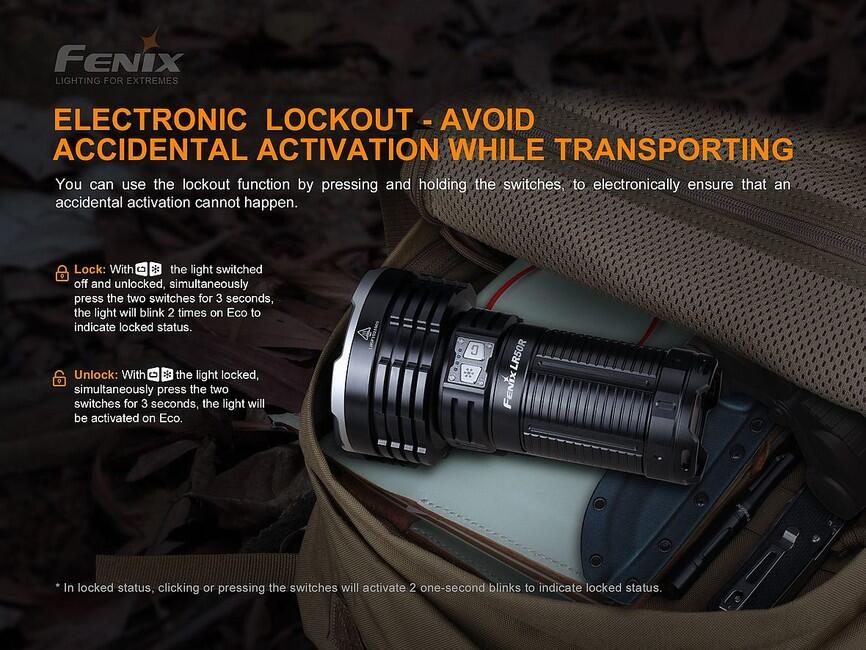 Fenix LR50R Flashlight, Ultra-Powerful
