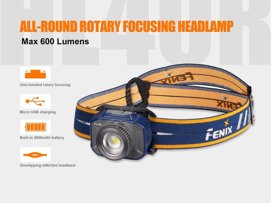 Fenix čelovka HL40R - modrá