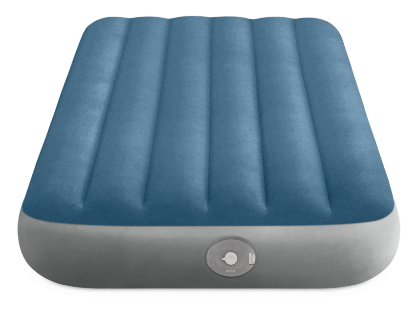 Intex Inflatable Bed Twin Prestige Downy with Rechargeable Pump