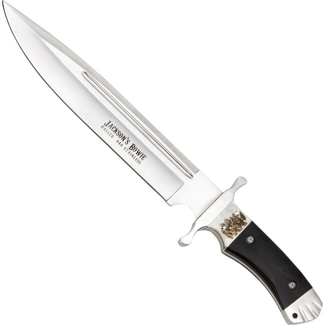 Haller Jackson's Bowie Fixed Blade Knife, Staghorn