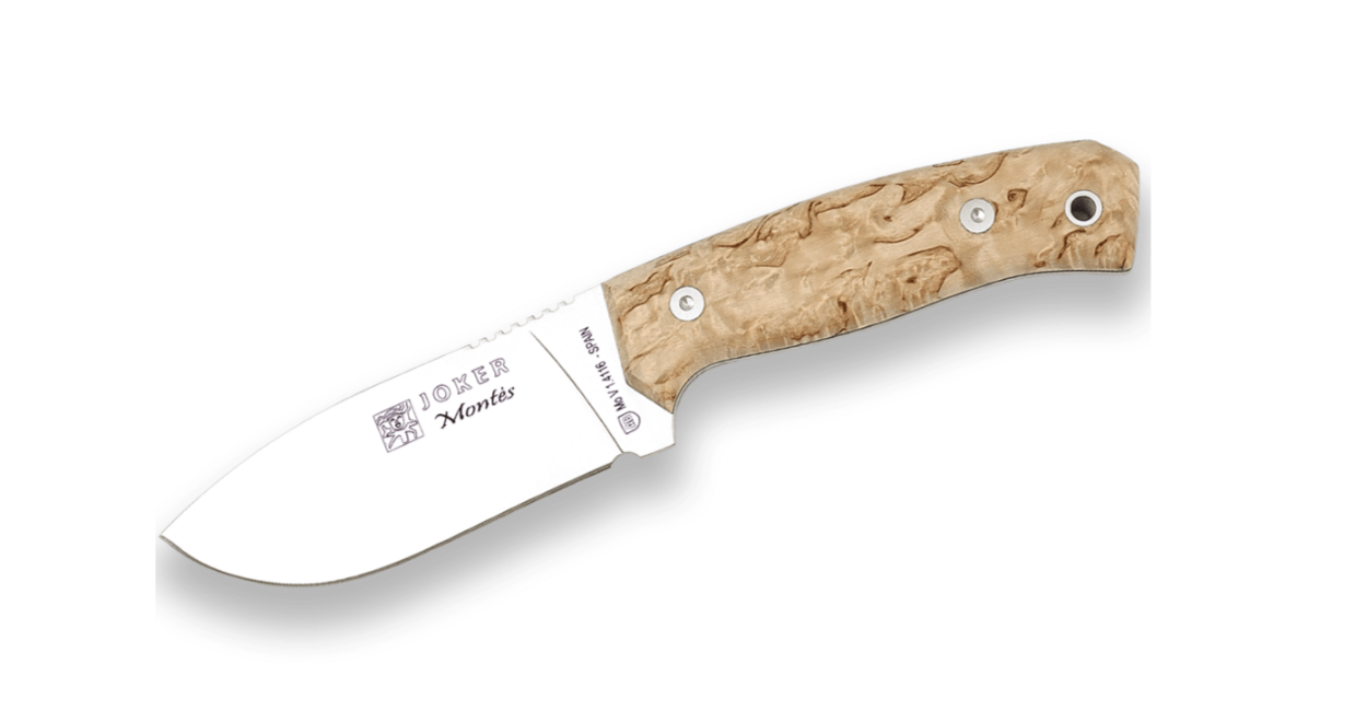 Joker Outdoor Knife with Sheath, 10.5 cm, Brown