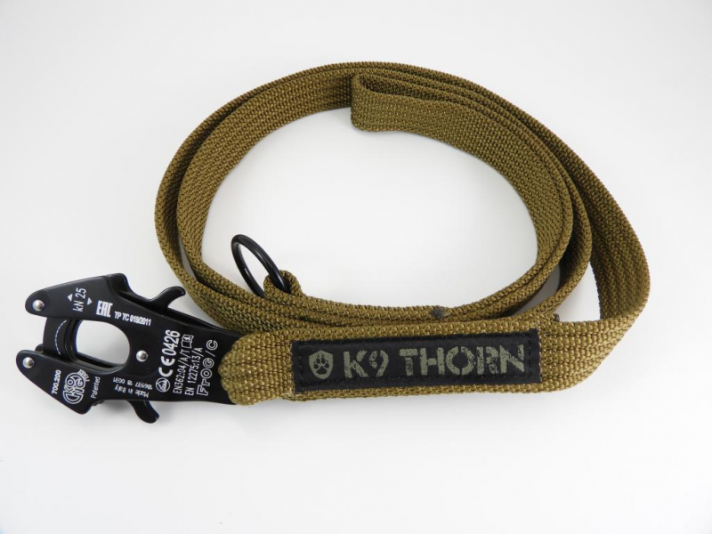K9 Thorn Kong Frog Leash 150cm, Brown Coyote