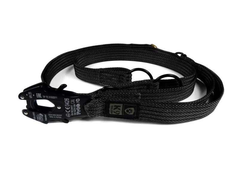 K9 Thorn Double-Sided Leash with Carabiner Kong Frog, Black, 255cm