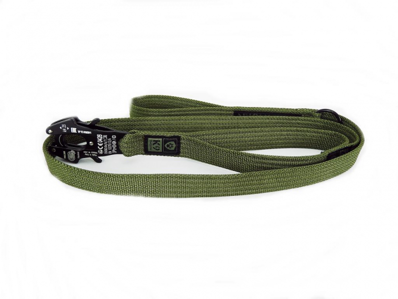 K9 Thorn Leash with 2 Handles Kong Frog 100cm, Olive