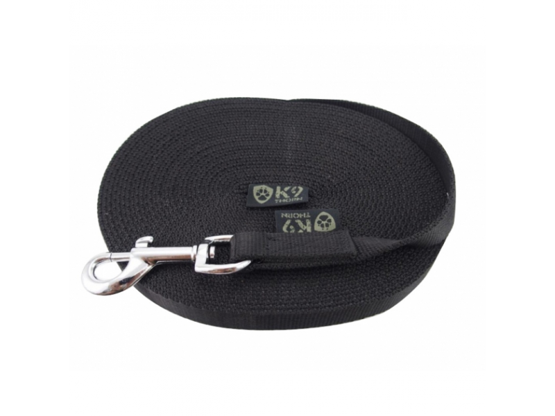 K9 Thorn Leash with Carabiner 20mm/3m, Black