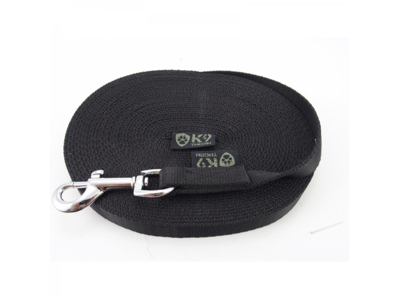 K9 Thorn Leash with Carabiner 20mm/5m, Black