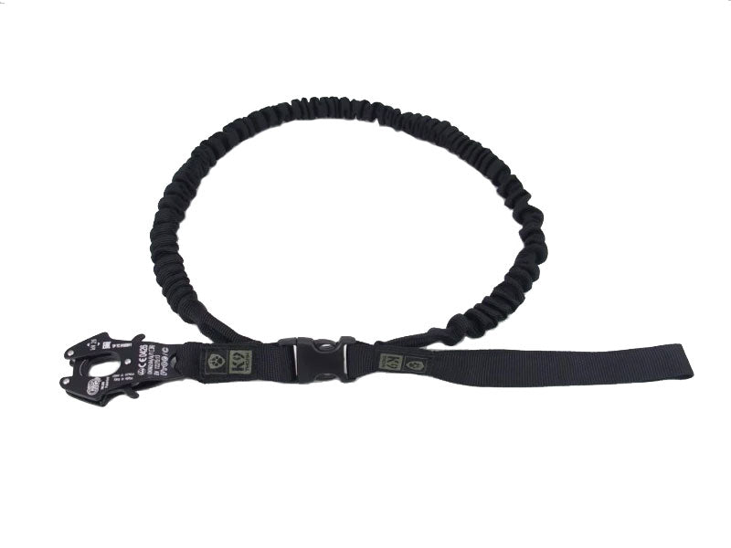 K9 Thorn Leash with Shock Absorber and Carabiner Kong Frog, Black, M