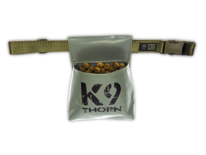 K9 Thorn Treat Pouch Open, with Belt, Olive
