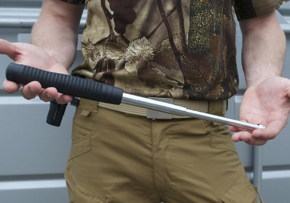 ESP Tactical Baton 18" 45cm, Hardened, Chrome, Ergonomic Handle