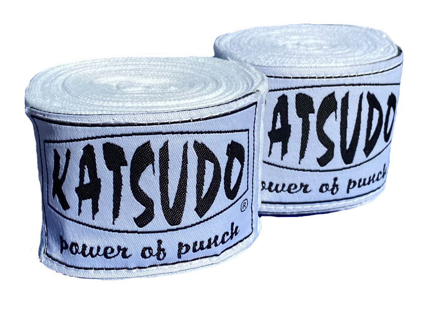 Katsudo Elastic Boxing Hand Wraps Path, White