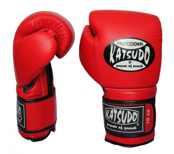Katsudo Professional Boxing Gloves, Red