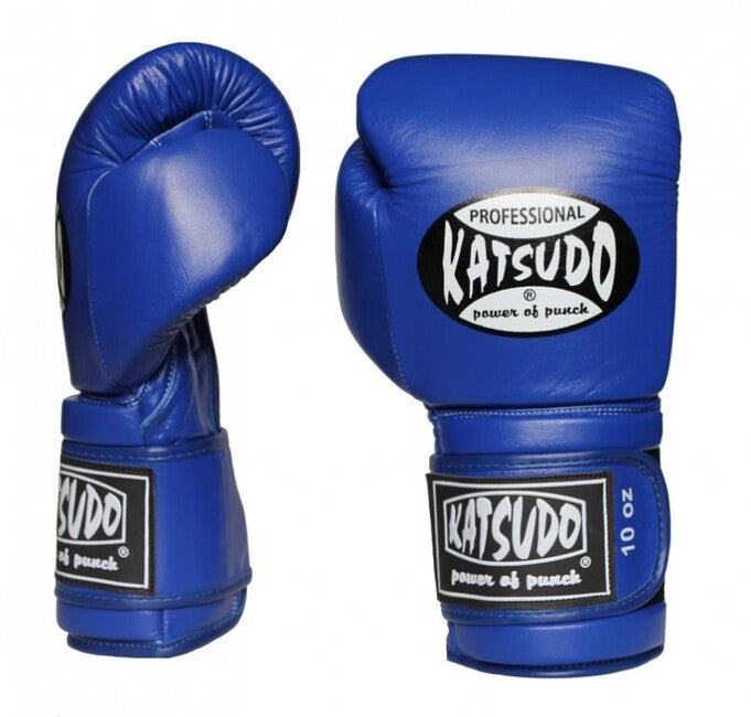 Katsudo Professional Boxing Gloves, Blue