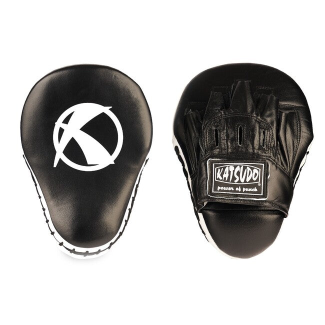 Katsudo Leather Hook Boxing Pads, Black