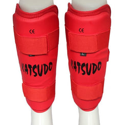 Katsudo Light shin guard, red
