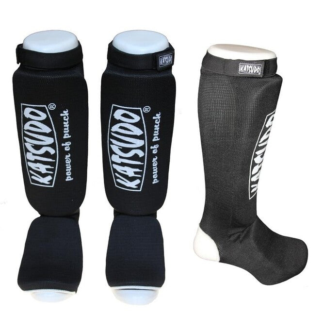 Katsudo Strike Shin and Instep Guards, Black