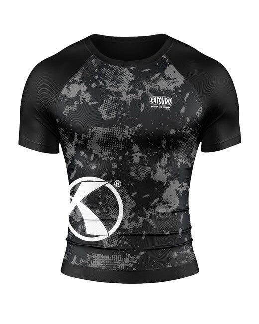 Katsudo Virago Functional T-Shirt Short Sleeve, Digital Black White