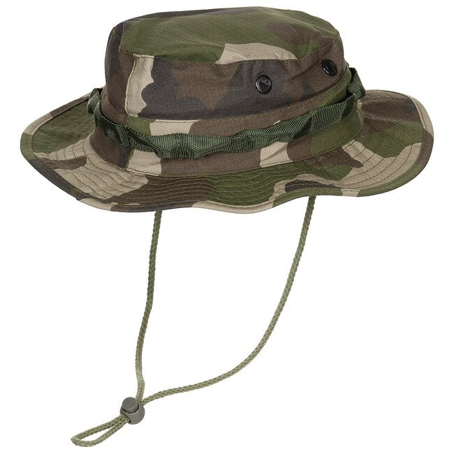 MFH American GI Bush Rip-Stop Hat with Chin Strap, CCE Camo