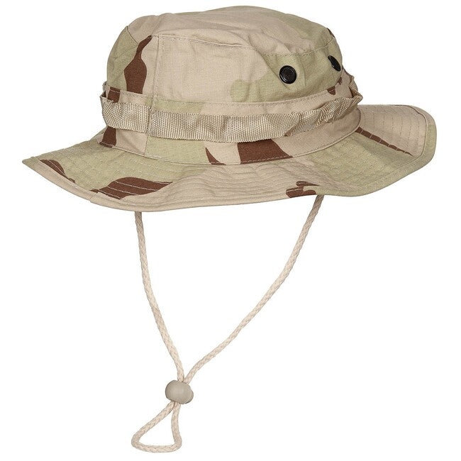 MFH GI Bush Rip-Stop American Hat with Cord, 3 Color Desert
