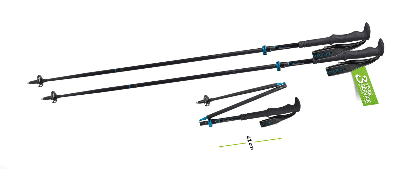 Komperdell Folding Pole Carbon FXP.4 Exp. Vario 115-135 cm 1 pair