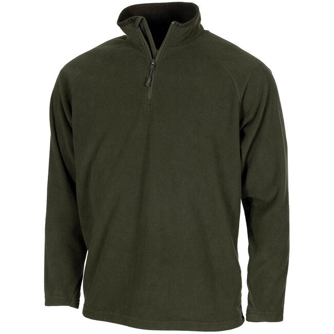 MFH Troyer Fleece Shirt, Olive Drab