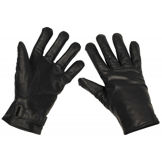 MFH BW Leather Gloves, Black