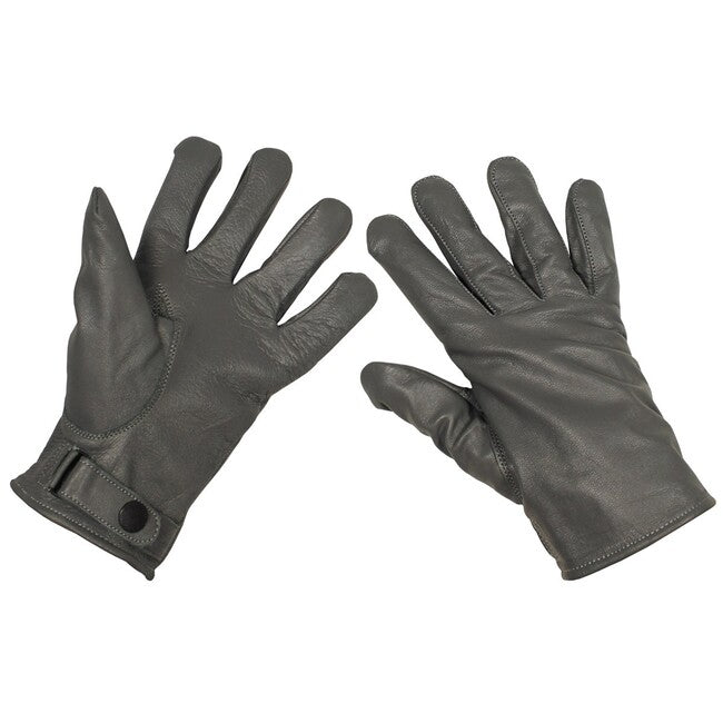 MFH BW Leather Gloves, Grey