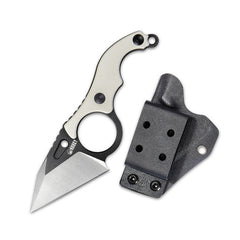 KUBEY Hippocam Fixed Blade Knife, Ivory
