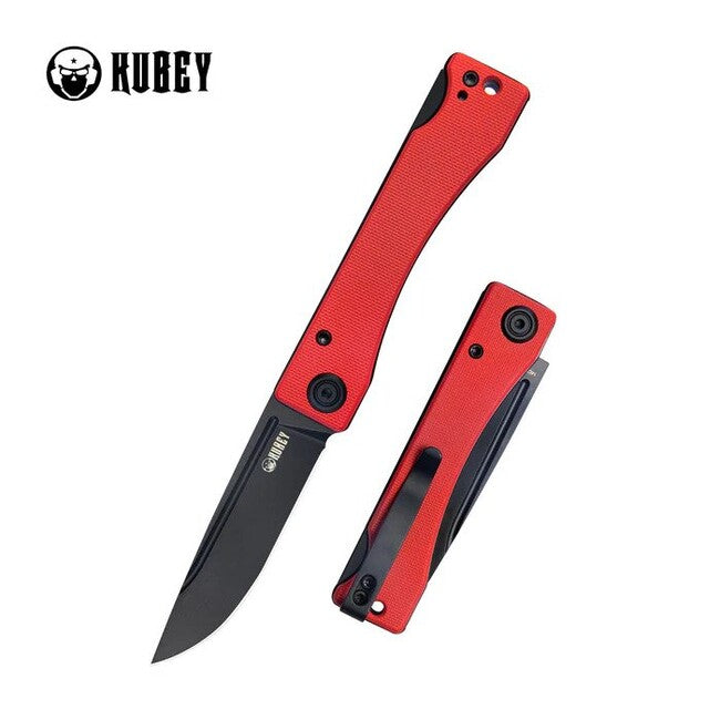 KUBEY Akino Folding Knife, Red